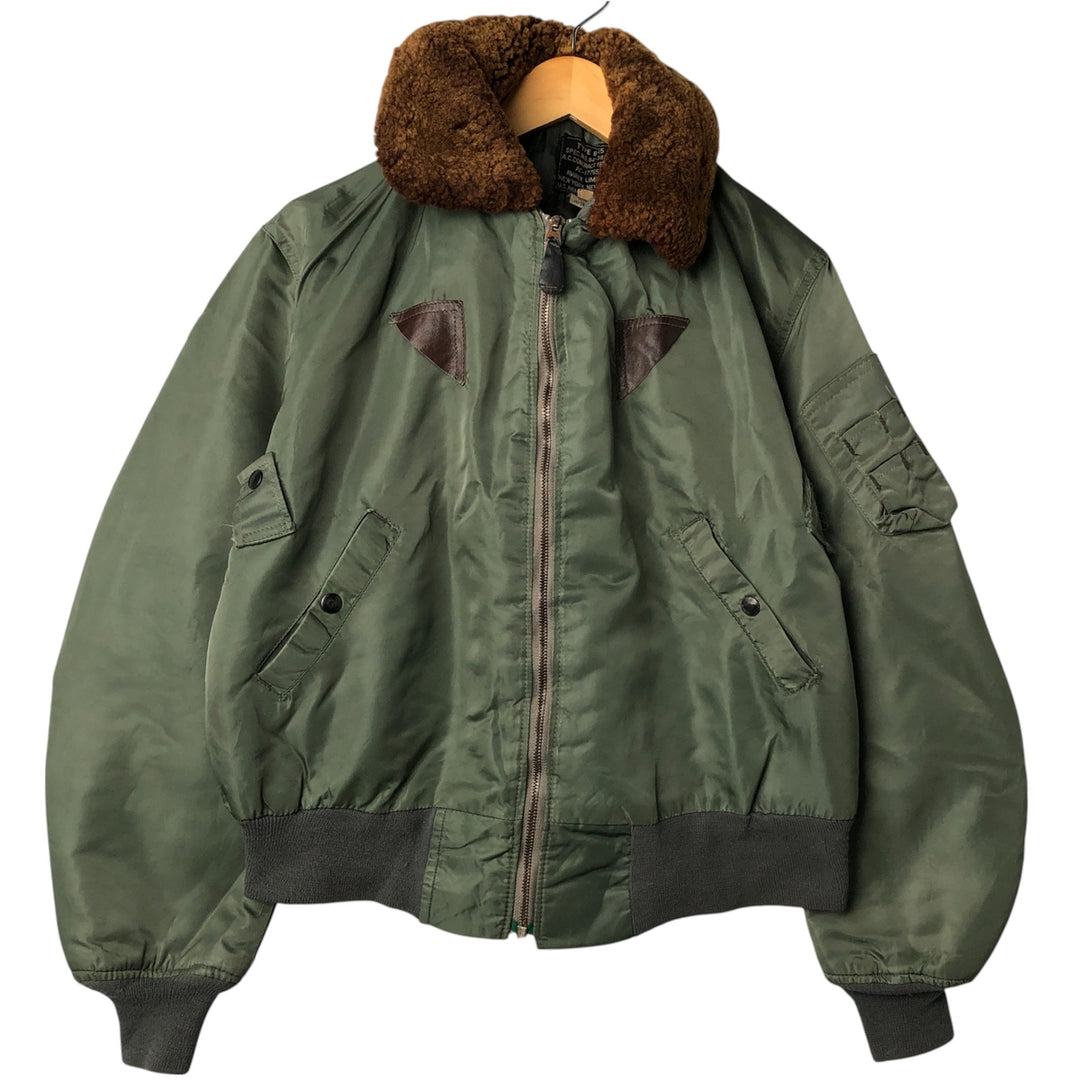 90'S civilian Avirex B-15 type padded military flight jacket, men's size M, vintage unclear Khaki type Vintage Second Hand