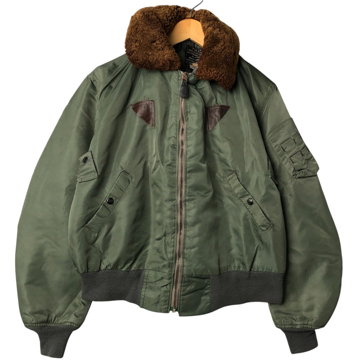 90'S civilian Avirex B-15 type padded military flight jacket, men's size M, vintage unclear Khaki type Vintage Second Hand