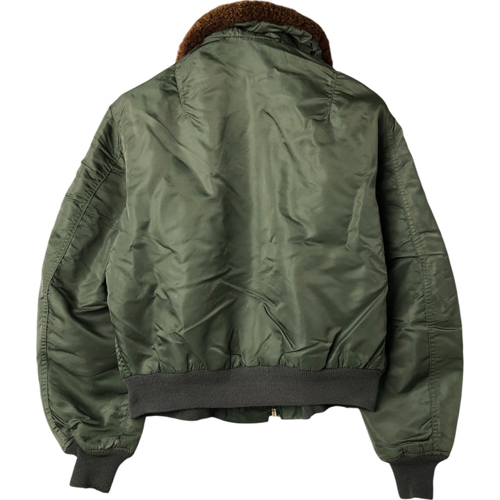 90'S civilian Avirex B-15 type padded military flight jacket, men's size M, vintage unclear Khaki type Vintage Second Hand