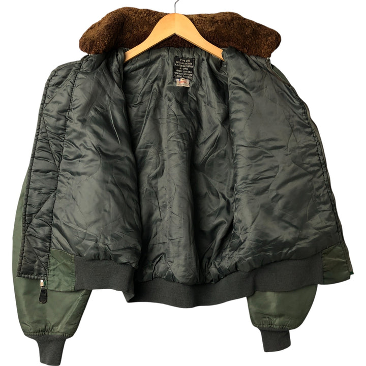 90'S civilian Avirex B-15 type padded military flight jacket, men's size M, vintage unclear Khaki type Vintage Second Hand