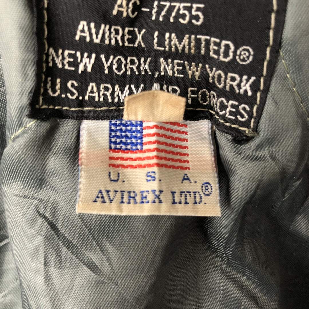 90'S civilian Avirex B-15 type padded military flight jacket, men's size M, vintage unclear Khaki type Vintage Second Hand