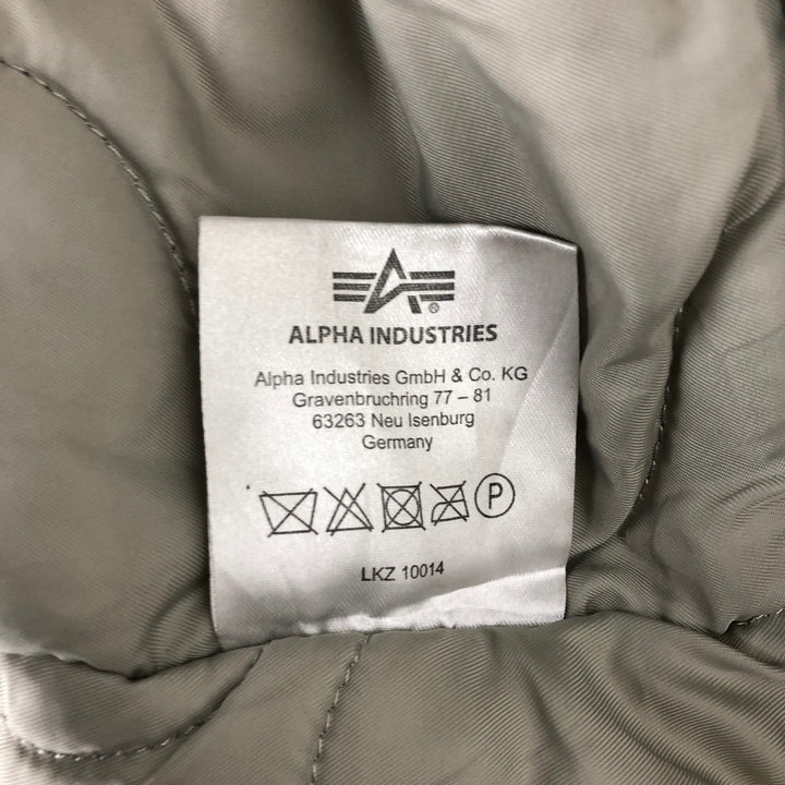 Alpha ALPHA Men's Padded Military Jacket (XXL) Nylon navy blue type Vintage Second Hand