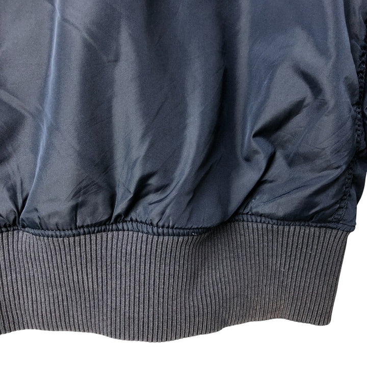 Alpha ALPHA Men's Padded Military Jacket (XXL) Nylon navy blue type Vintage Second Hand