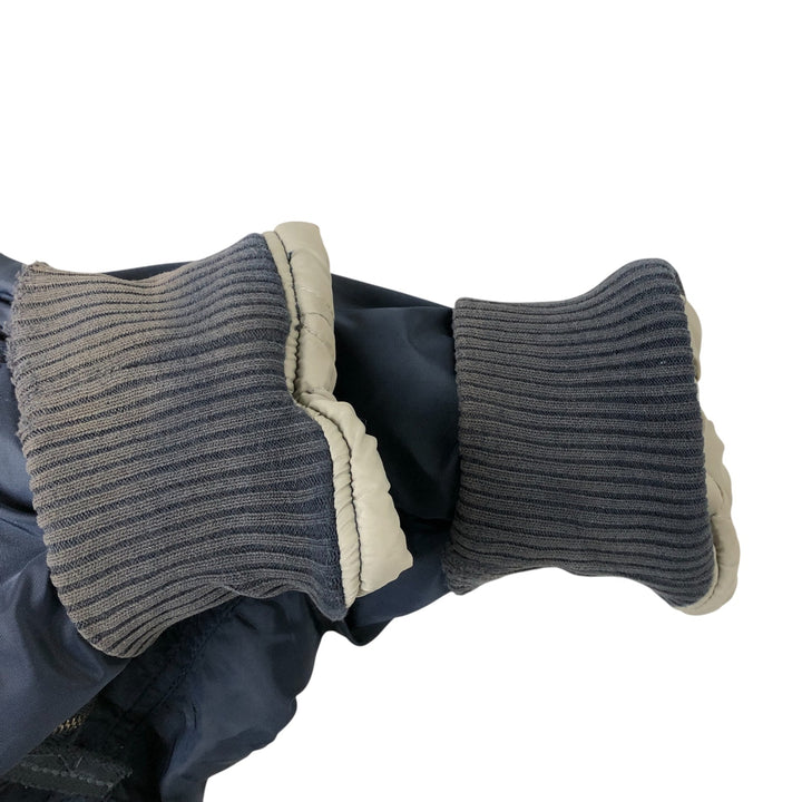 Alpha ALPHA Men's Padded Military Jacket (XXL) Nylon navy blue type Vintage Second Hand