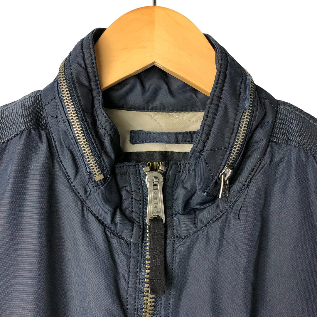Alpha ALPHA Men's Padded Military Jacket (XXL) Nylon navy blue type Vintage Second Hand