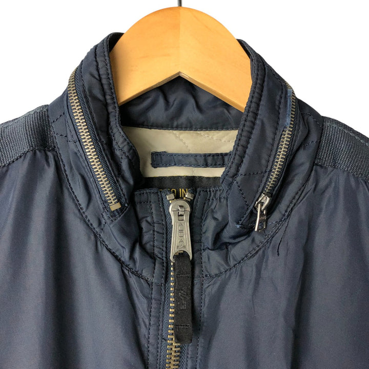 Alpha ALPHA Men's Padded Military Jacket (XXL) Nylon navy blue type Vintage Second Hand