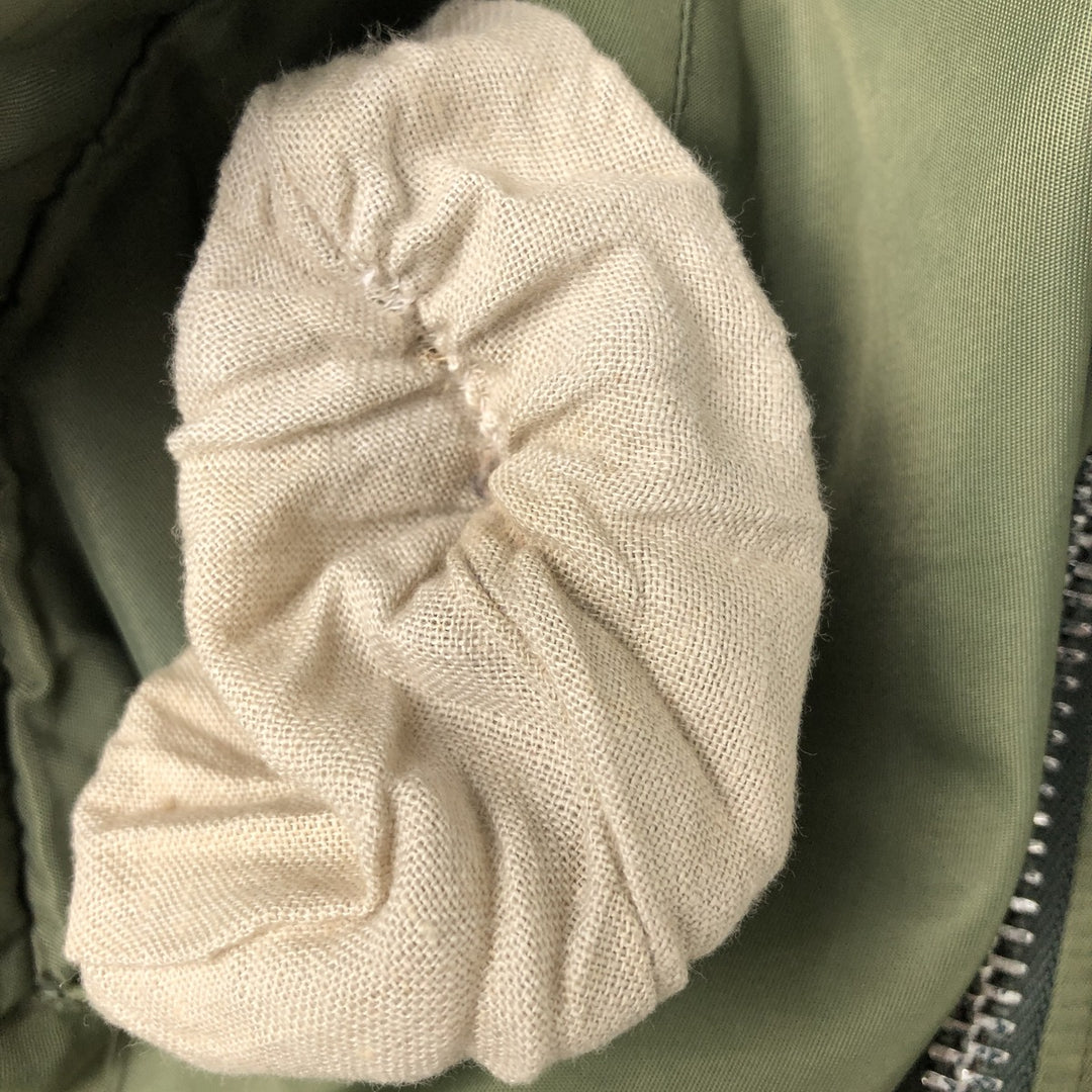 Civilian PRESTIGE APPAREL MFG MA-1 Style Padded Military Flight Jacket, Men's Size XL, Vintage Nylon Khaki type Vintage Second Hand