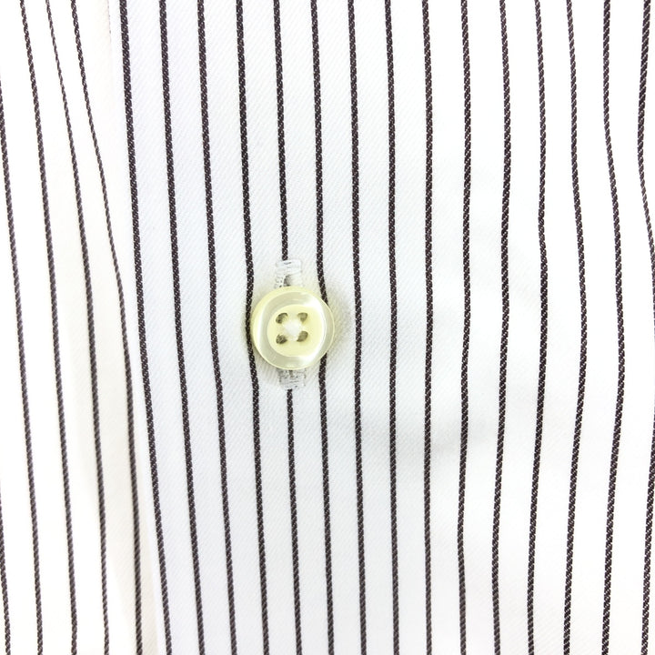 Brooks Brothers Est.1818 Wide Collar Short Sleeve Cotton Striped Shirt Men's M cotton white type Vintage Second Hand