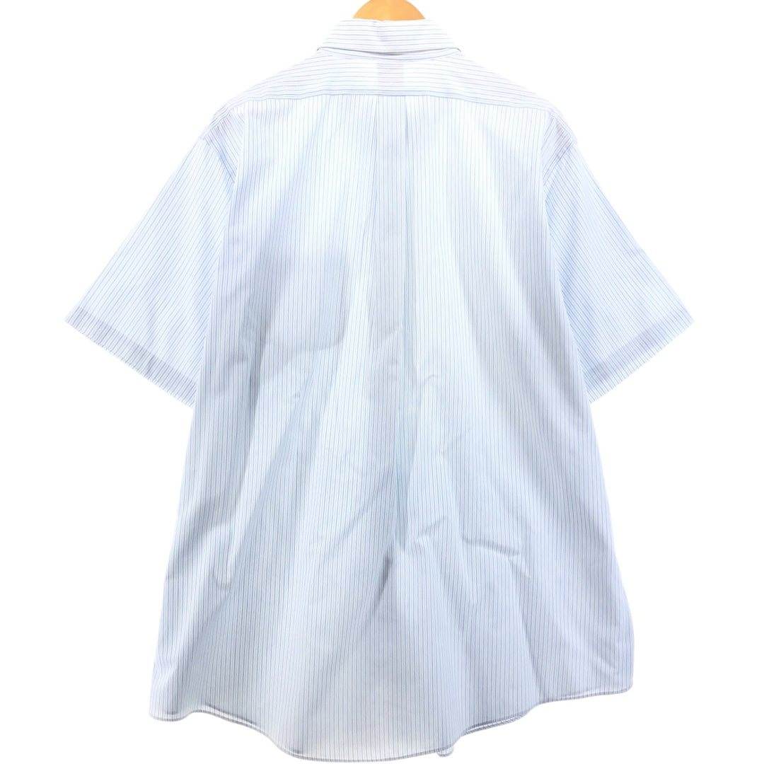 Brooks Brothers Est.1818 Short Sleeve Button-Down Striped Shirt, Men's Size L cotton white type Vintage Second Hand