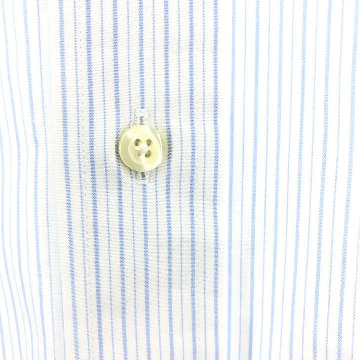 Brooks Brothers Est.1818 Short Sleeve Button-Down Striped Shirt, Men's Size L cotton white type Vintage Second Hand