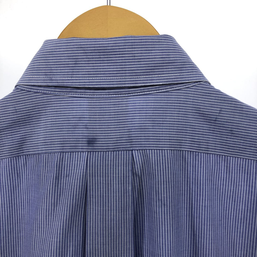 Brooks Brothers Est.1818 Short Sleeve Button-Down Striped Shirt, Men's M cotton Blue type light blue Vintage Second Hand