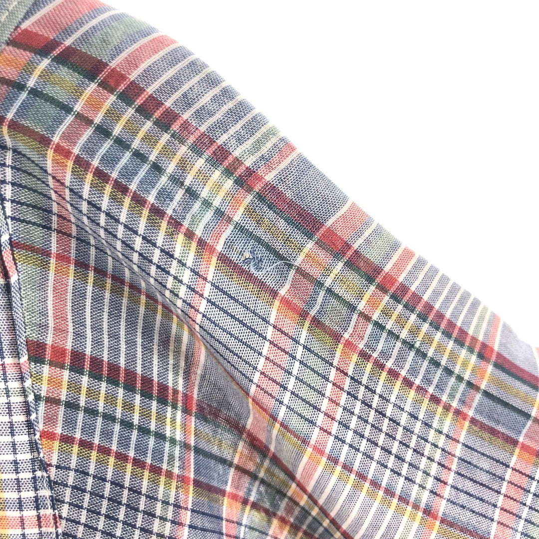 80'S Levi's Check Pattern Short Sleeve Shirt, Women's, Medium, Vintage unclear blue type Vintage Second Hand