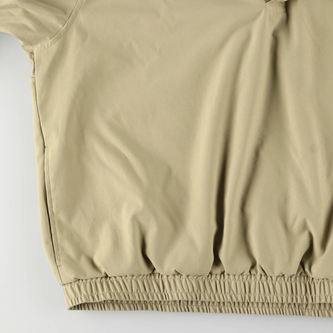 90'S Ralph Lauren POLO GOLF Polo Golf collared half snap warm-up pullover men's XL size polyester Beige type Vintage Second Hand