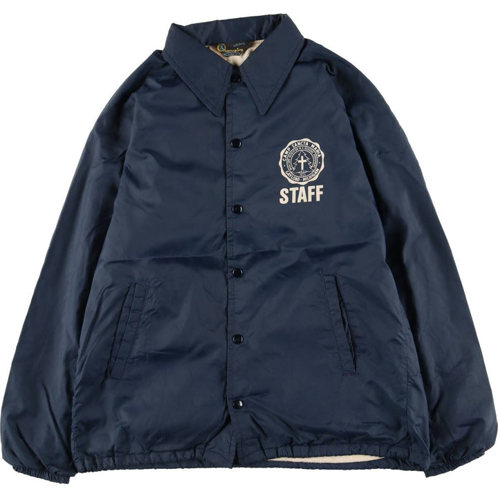 70'S Champion Runner's Tag Coach Jacket Made in USA Men's M Size Vintage unknown navy blue type Vintage Second Hand