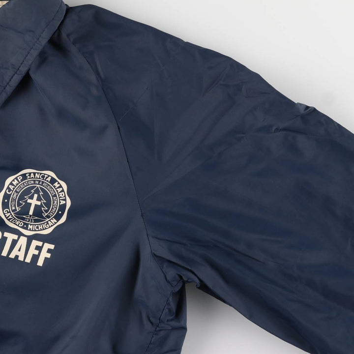 70'S Champion Runner's Tag Coach Jacket Made in USA Men's M Size Vintage unknown navy blue type Vintage Second Hand