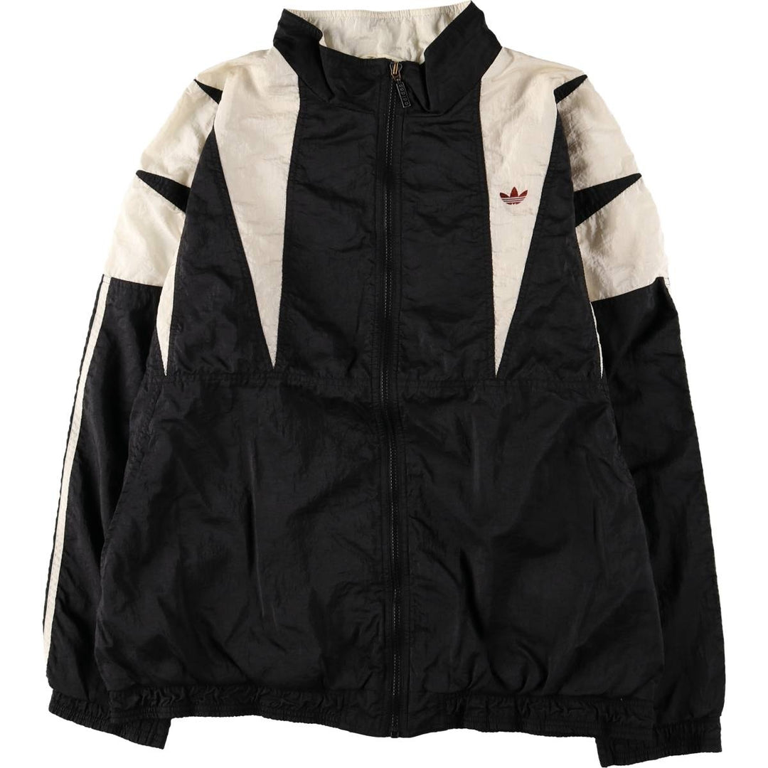Vintage 80s-90'S Adidas nylon jacket, men's XL size Nylon black type Vintage Second Hand