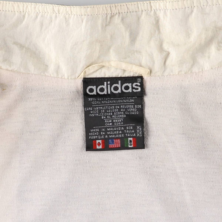 Vintage 80s-90'S Adidas nylon jacket, men's XL size Nylon black type Vintage Second Hand