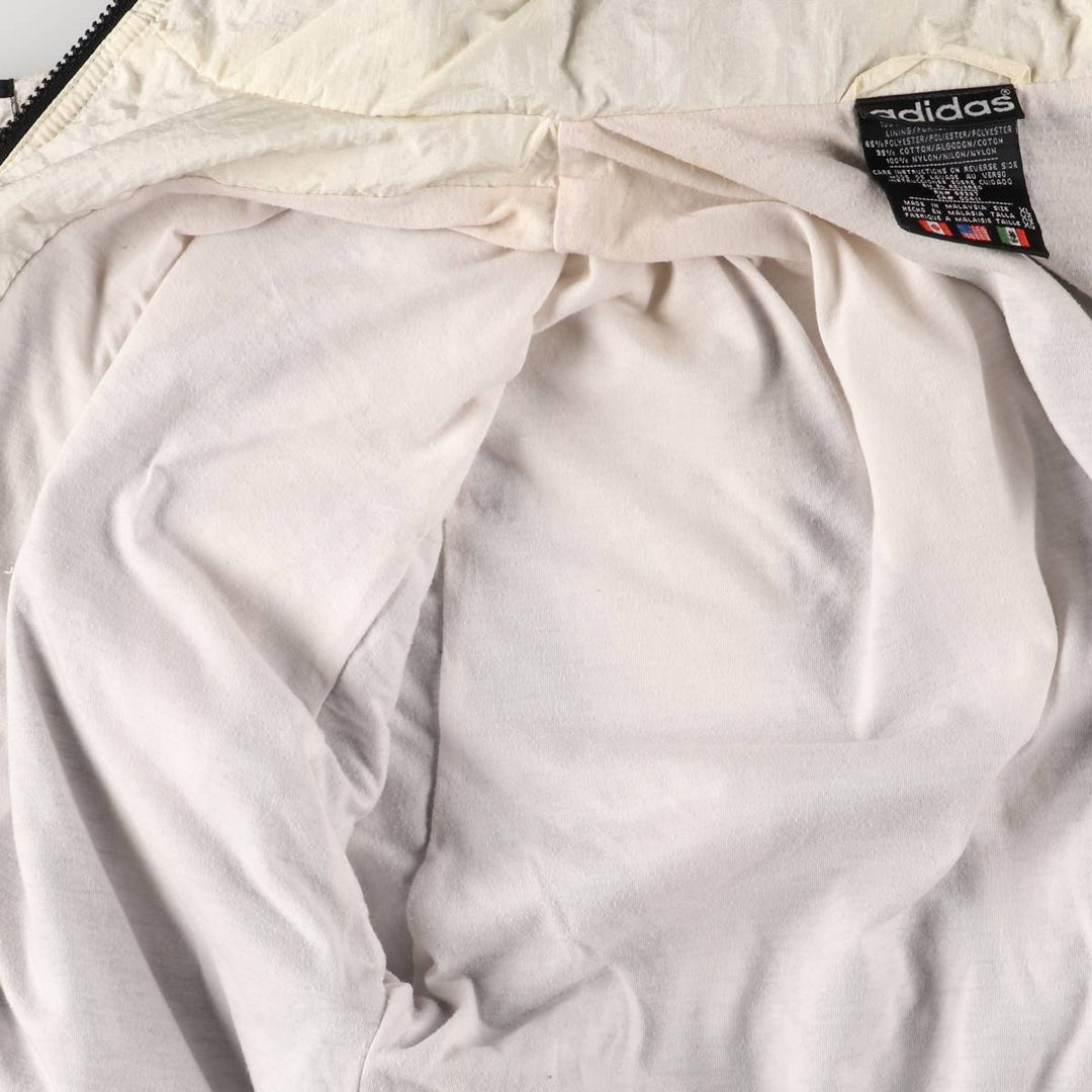 Vintage 80s-90'S Adidas nylon jacket, men's XL size Nylon black type Vintage Second Hand