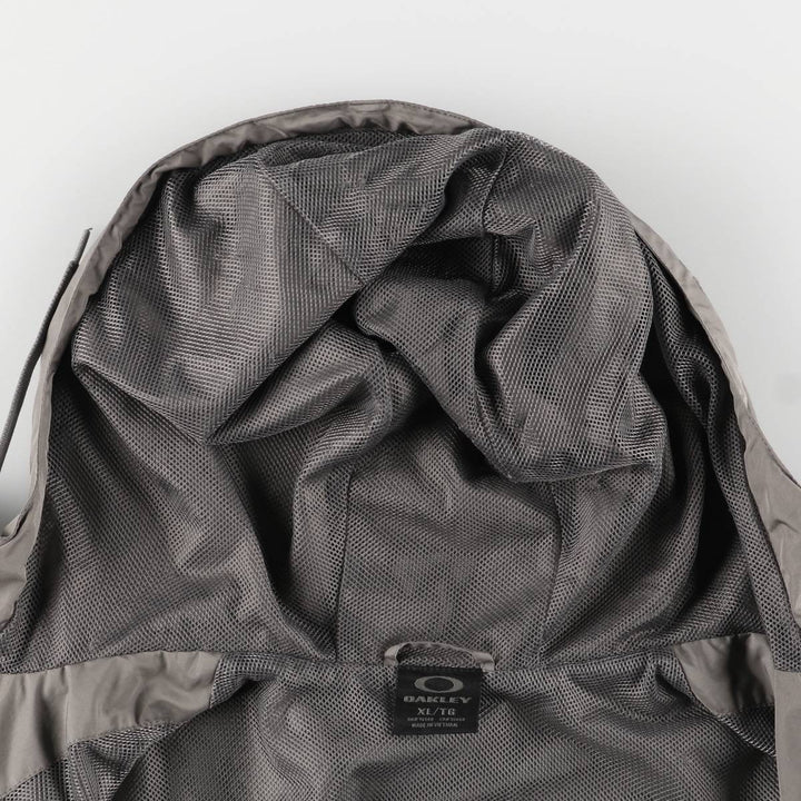Oakley Hooded Windbreaker Men's XL polyester gray type Vintage Second Hand