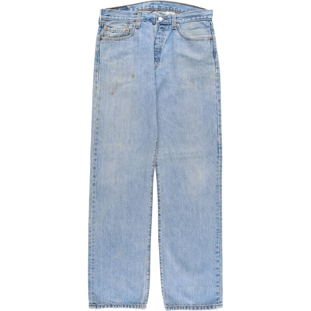 00'S Levi's 0501-0134 Straight denim pants for men, size w34 cotton blue type Vintage Second Hand