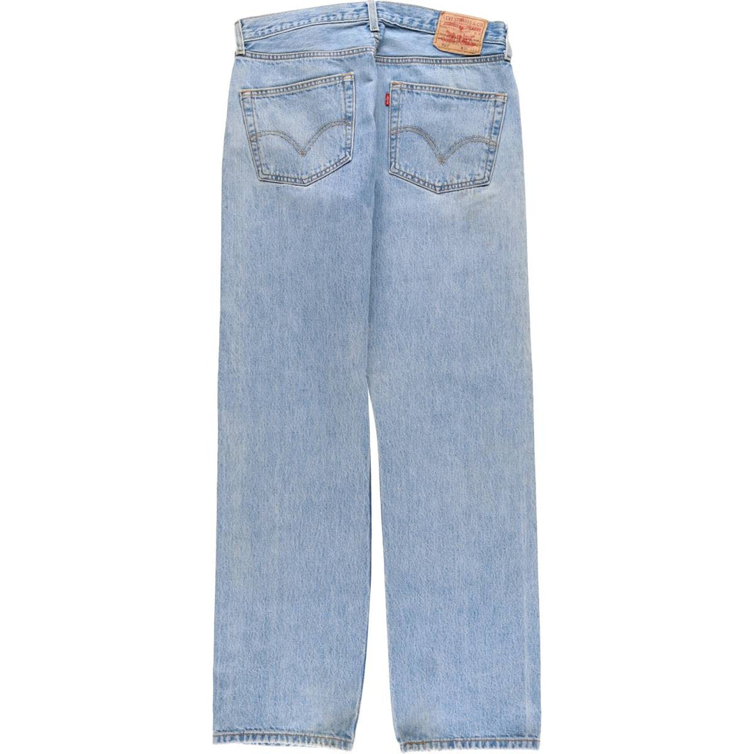 00'S Levi's 0501-0134 Straight denim pants for men, size w34 cotton blue type Vintage Second Hand