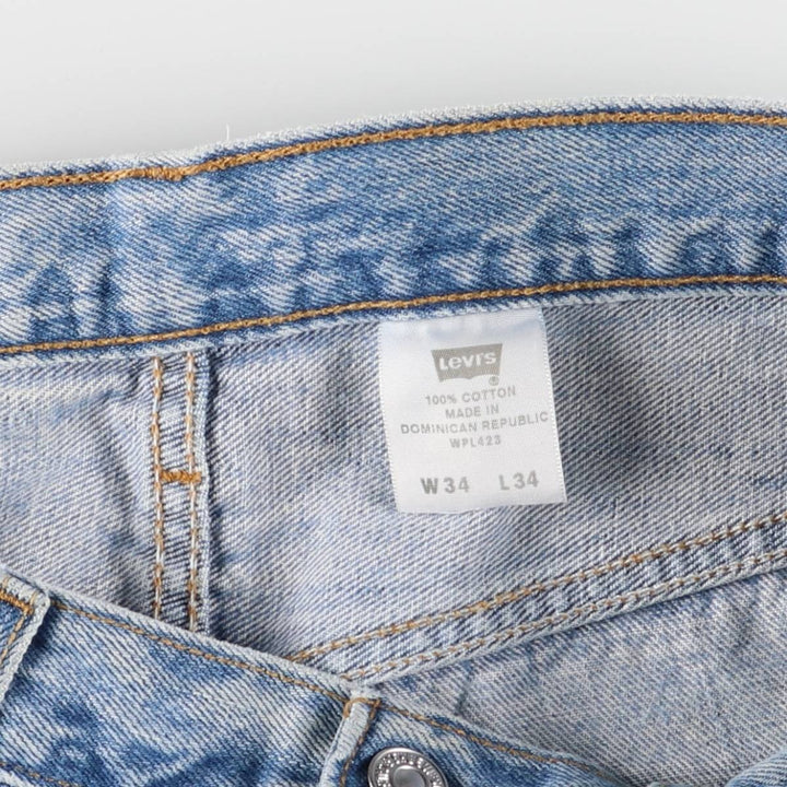 00'S Levi's 0501-0134 Straight denim pants for men, size w34 cotton blue type Vintage Second Hand