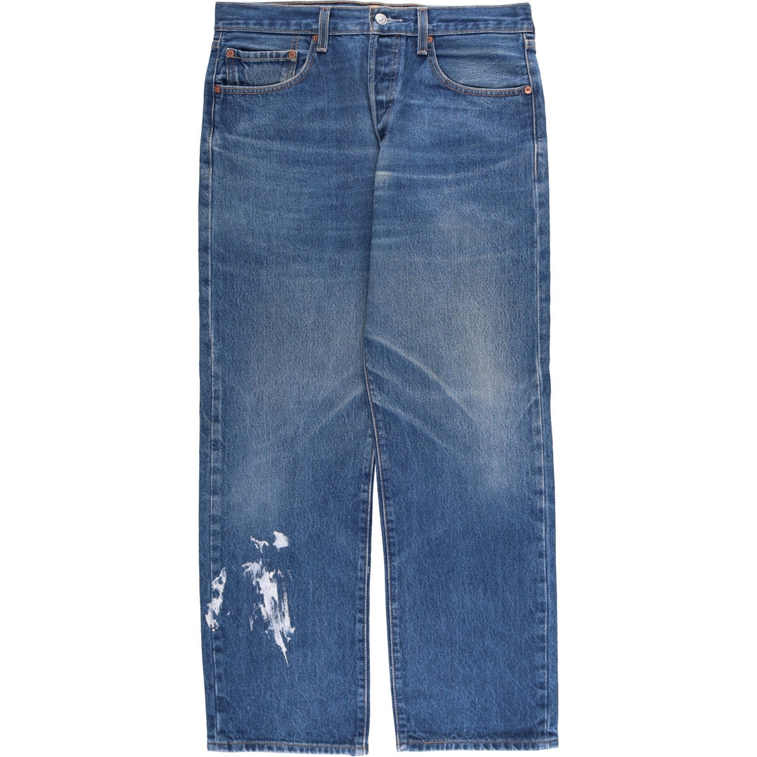 00'S Levi's 501-0000 Painted Straight Denim Pants Men's W34 cotton blue type Vintage Second Hand