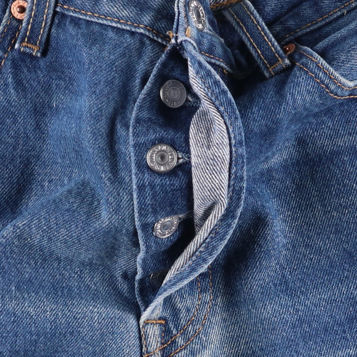 00'S Levi's 501-0000 Painted Straight Denim Pants Men's W34 cotton blue type Vintage Second Hand