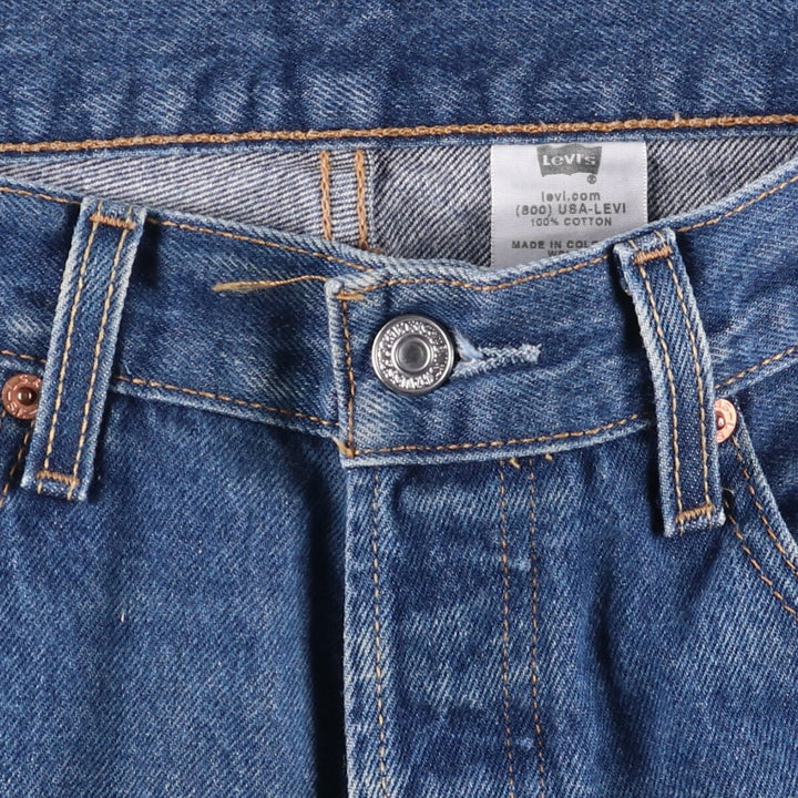 00'S Levi's 501-0000 Painted Straight Denim Pants Men's W34 cotton blue type Vintage Second Hand