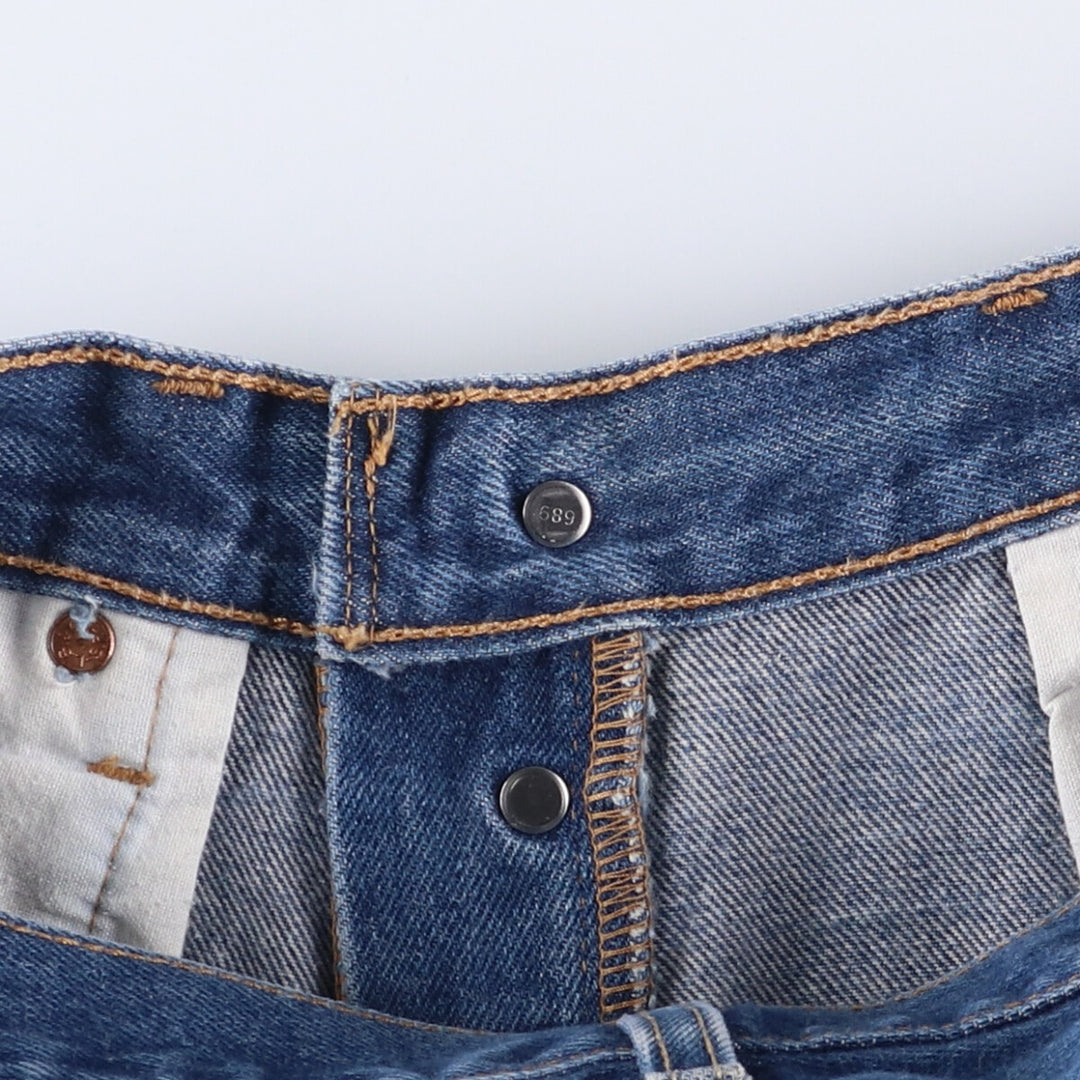 00'S Levi's 501-0000 Painted Straight Denim Pants Men's W34 cotton blue type Vintage Second Hand