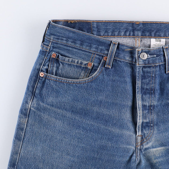 00'S Levi's 501-0000 Painted Straight Denim Pants Men's W34 cotton blue type Vintage Second Hand
