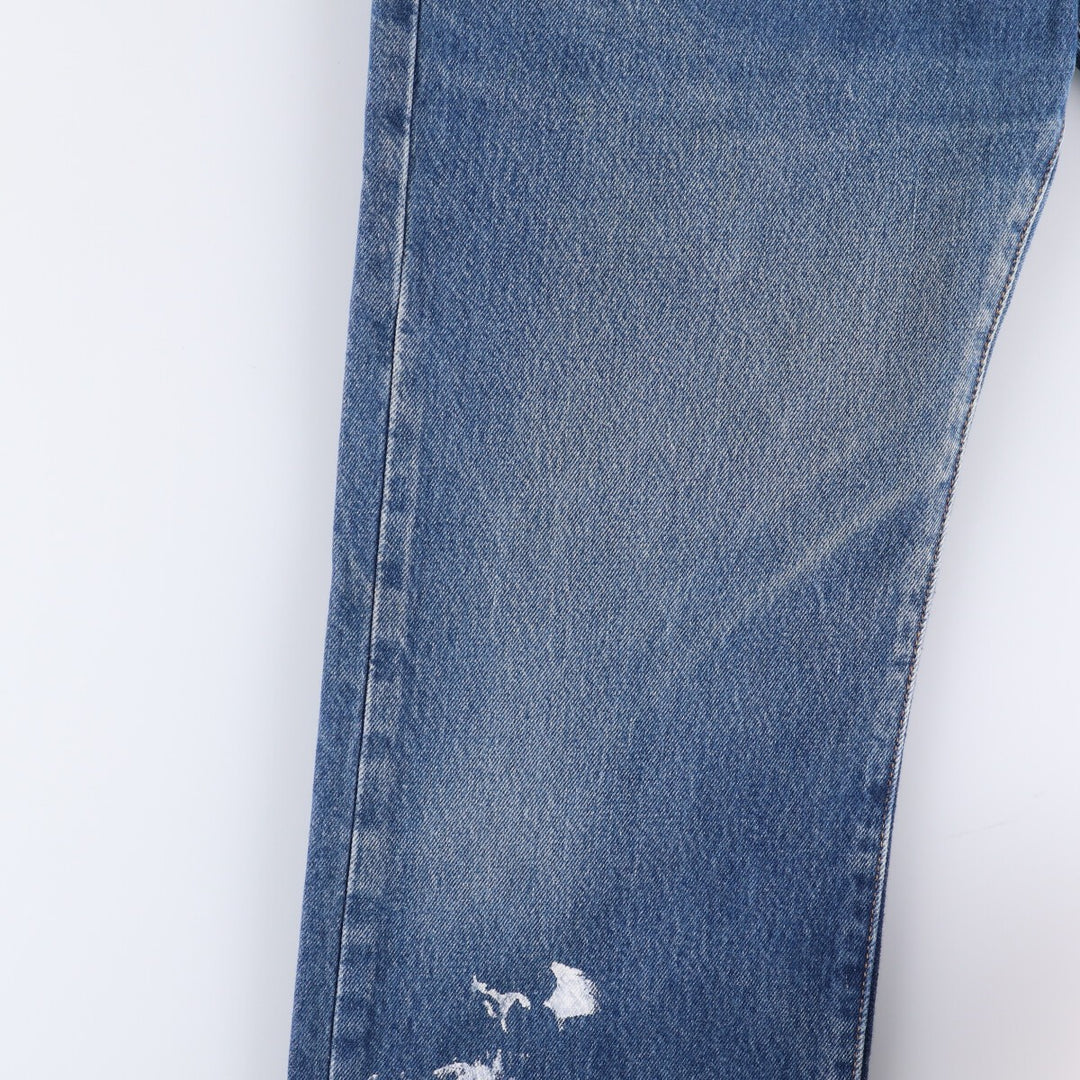 00'S Levi's 501-0000 Painted Straight Denim Pants Men's W34 cotton blue type Vintage Second Hand
