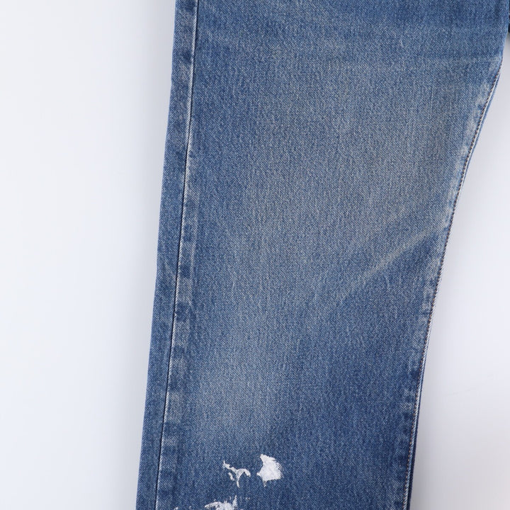 00'S Levi's 501-0000 Painted Straight Denim Pants Men's W34 cotton blue type Vintage Second Hand