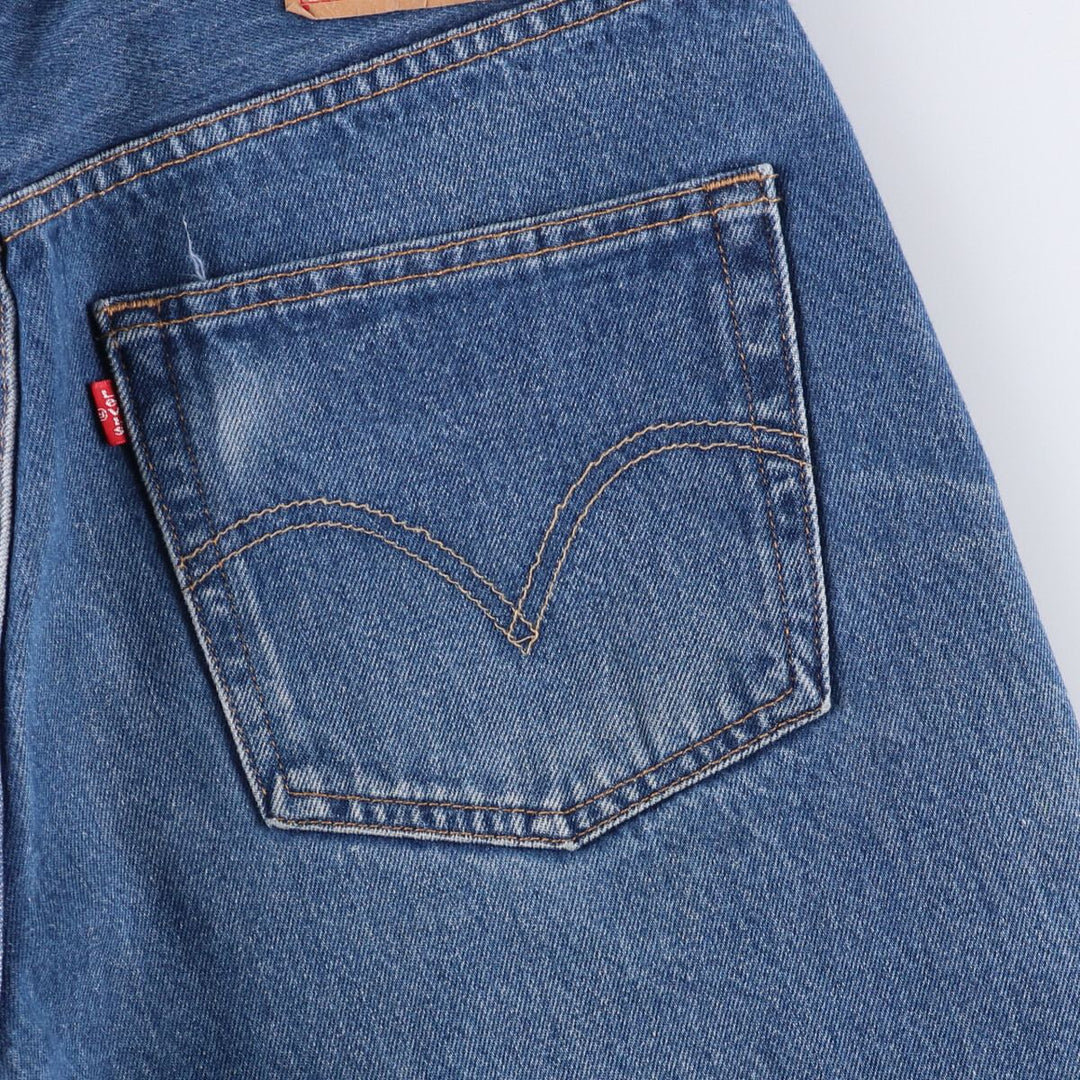 00'S Levi's 501-0000 Painted Straight Denim Pants Men's W34 cotton blue type Vintage Second Hand