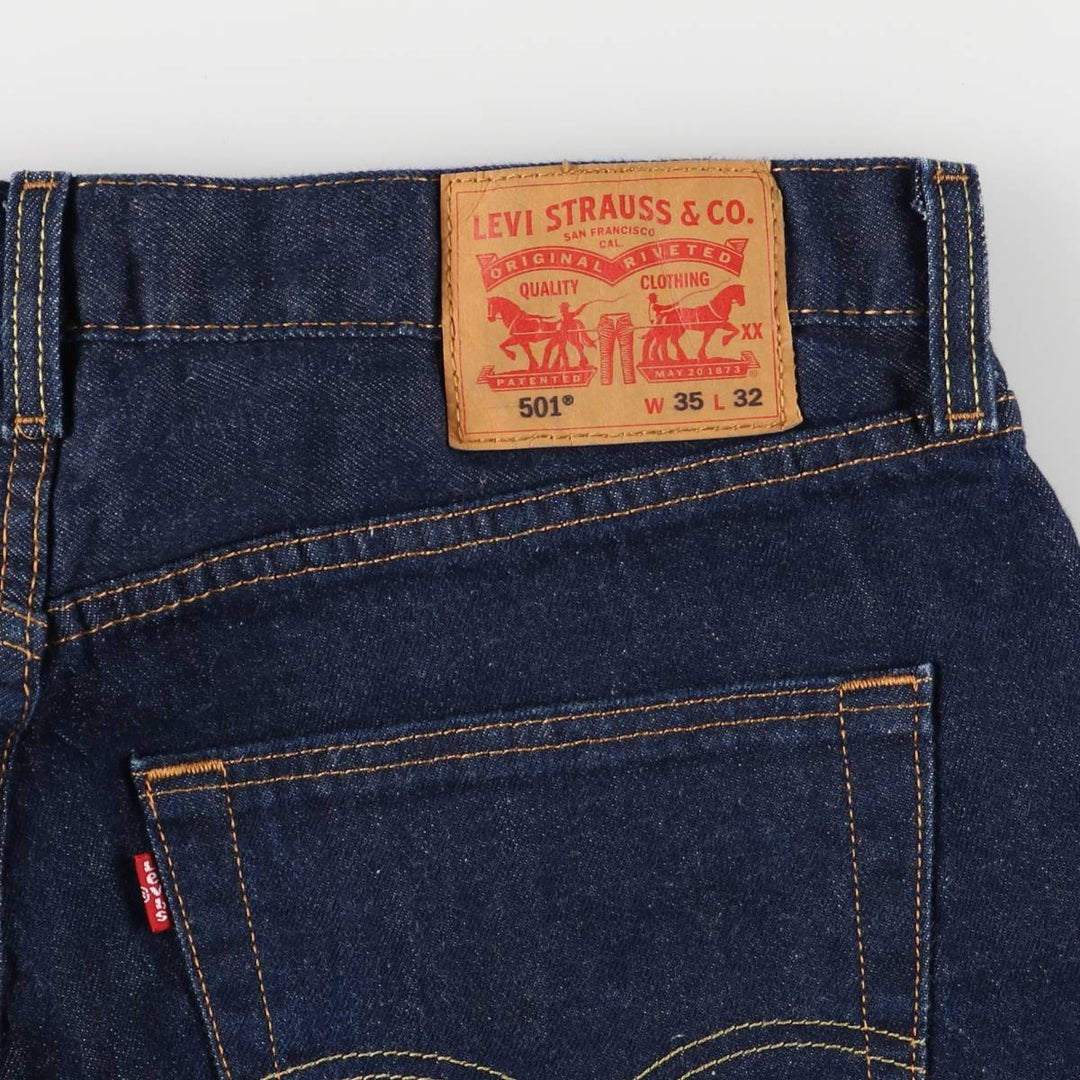 Levi's 501 straight denim pants for men, size W36 cotton blue type Vintage Second Hand