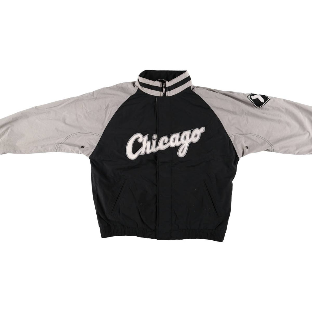 90'S APEX ONE MLB CHICAGO WHITE SOX Chicago White Sox nylon jacket, men's size L Nylon black type Vintage Second Hand