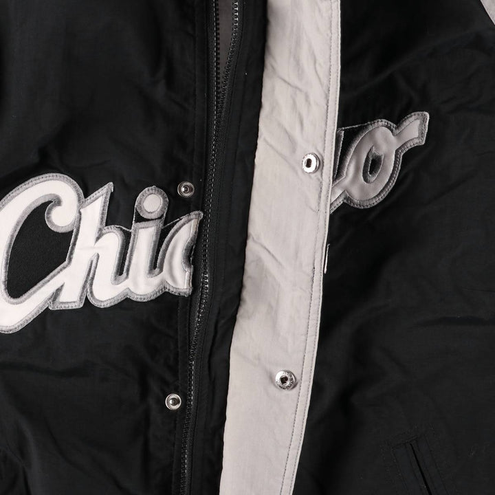 90'S APEX ONE MLB CHICAGO WHITE SOX Chicago White Sox nylon jacket, men's size L Nylon black type Vintage Second Hand