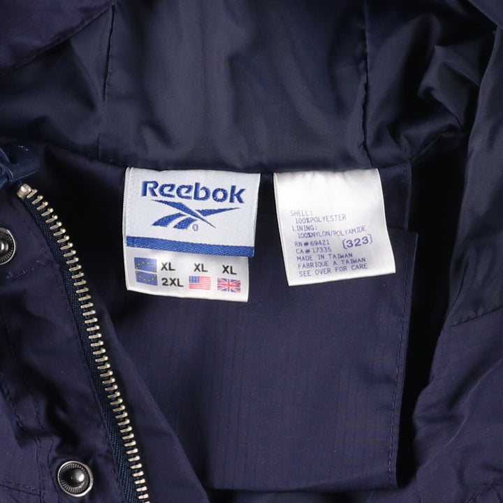 2000'S Reebok Ripstop Anorak Jacket, Men's XL polyester navy blue type Vintage Second Hand
