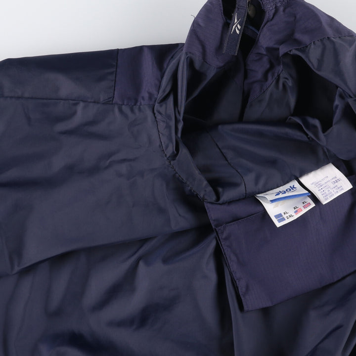 2000'S Reebok Ripstop Anorak Jacket, Men's XL polyester navy blue type Vintage Second Hand