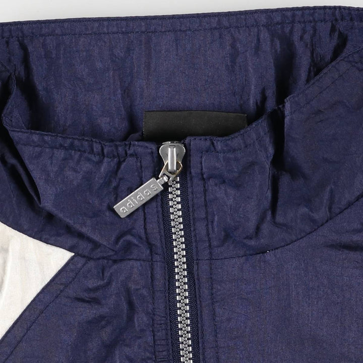 Vintage 80s-90'S Adidas nylon jacket, men's XL size Nylon navy blue type Vintage Second Hand