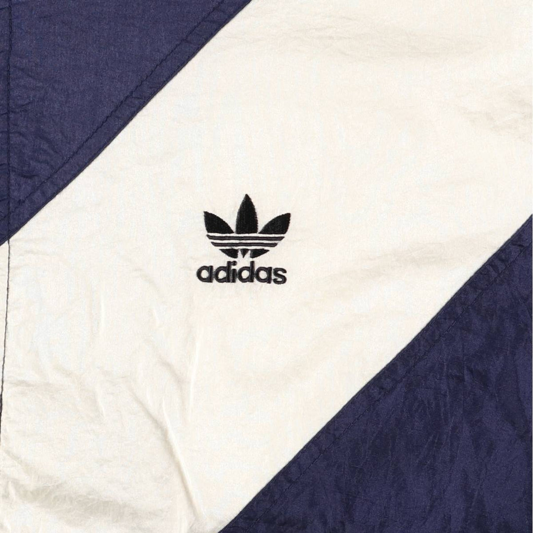 Vintage 80s-90'S Adidas nylon jacket, men's XL size Nylon navy blue type Vintage Second Hand