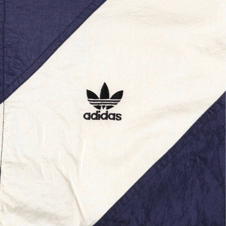 Vintage 80s-90'S Adidas nylon jacket, men's XL size Nylon navy blue type Vintage Second Hand