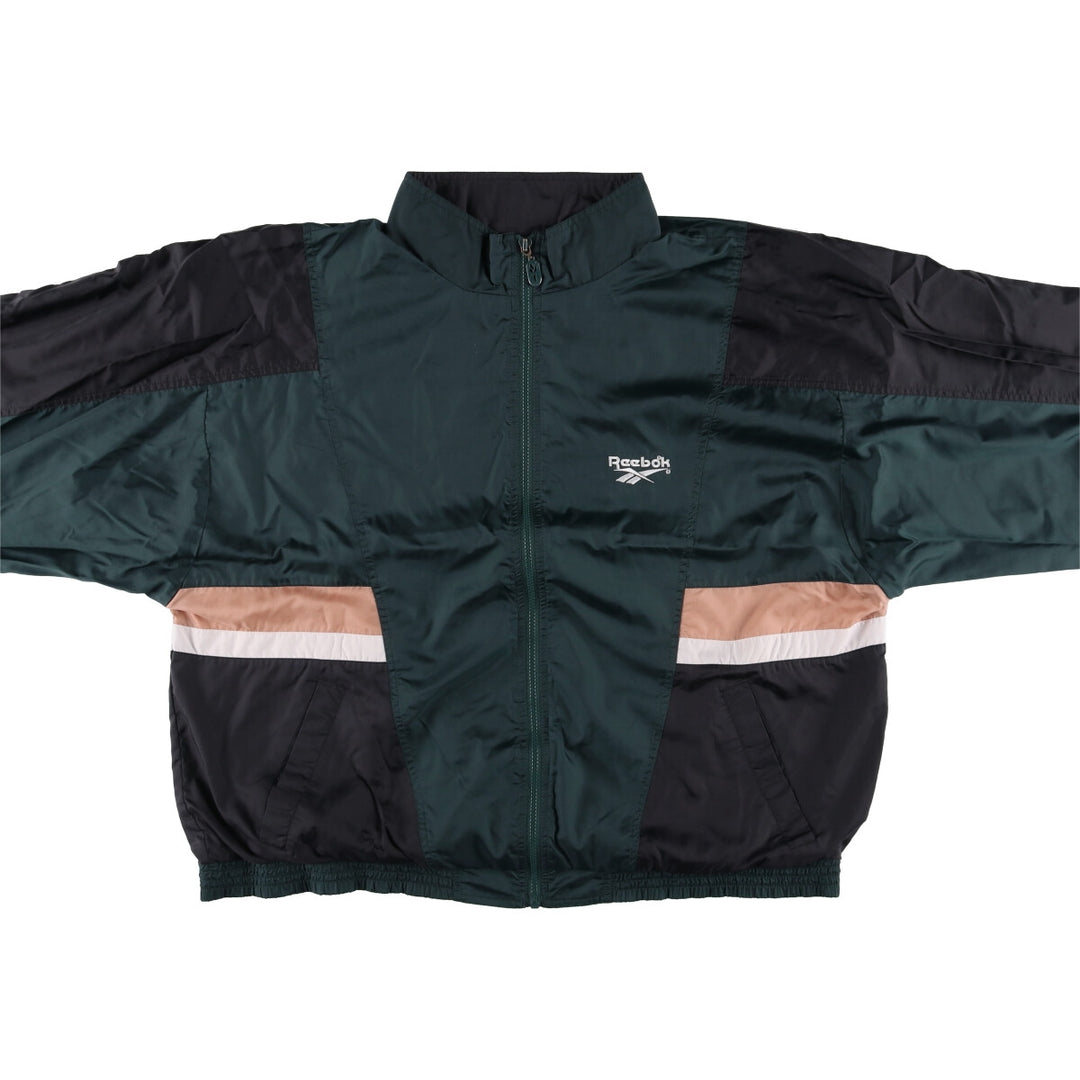 90'S Reebok Windbreaker Men's XL Vintage polyester Green type dark green Vintage Second Hand