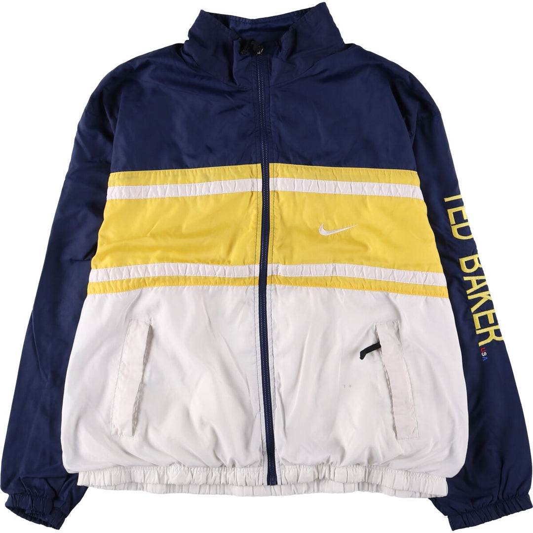 90'S Nike NIKE Back Logo Nylon Jacket, Men's Size L Nylon navy blue type Vintage Second Hand
