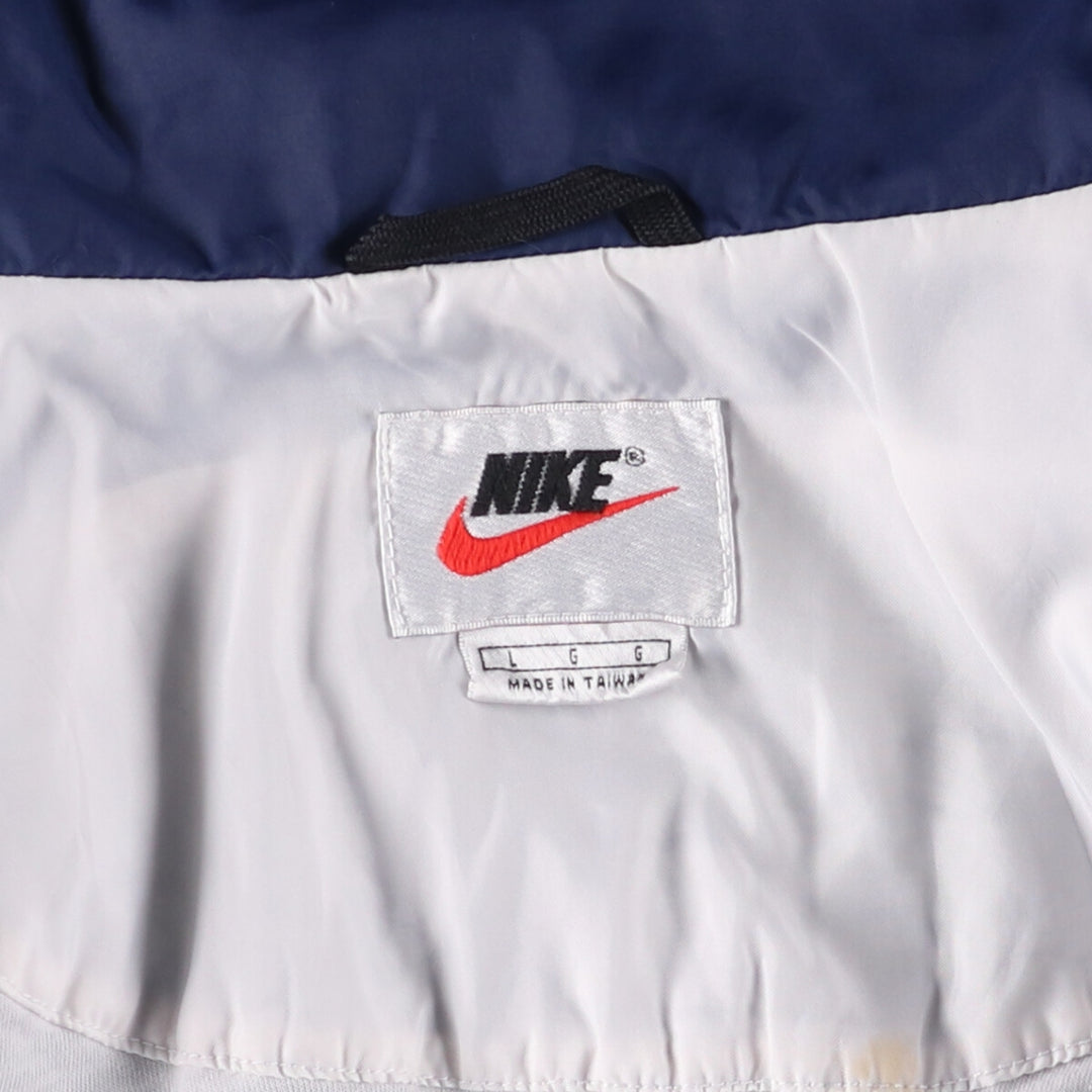 90'S Nike NIKE Back Logo Nylon Jacket, Men's Size L Nylon navy blue type Vintage Second Hand