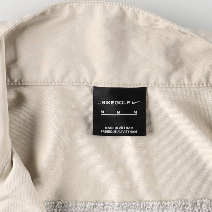 Nike Golf Windbreaker, Men's M size polyester Beige type Vintage Second Hand