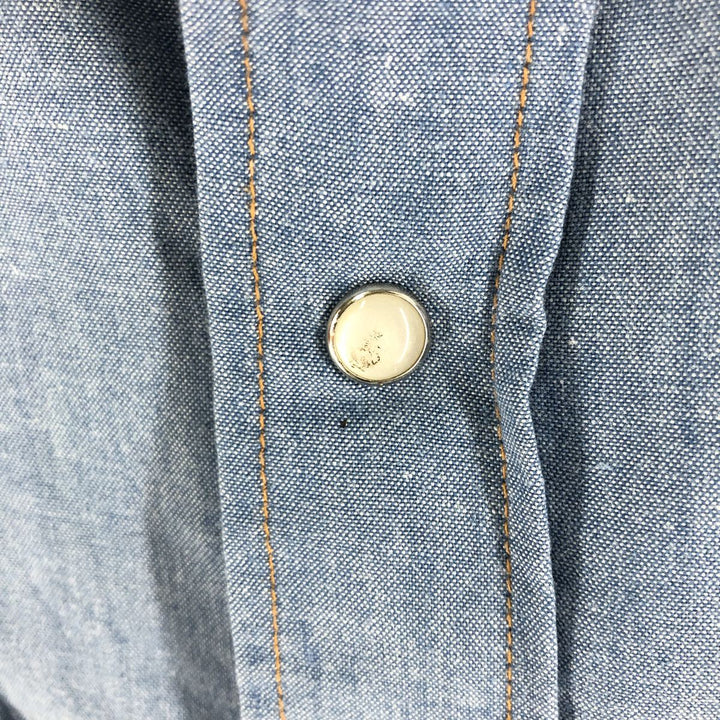 Big Smith Western York short sleeve work shirt, men's size XL cotton blue type Vintage Second Hand