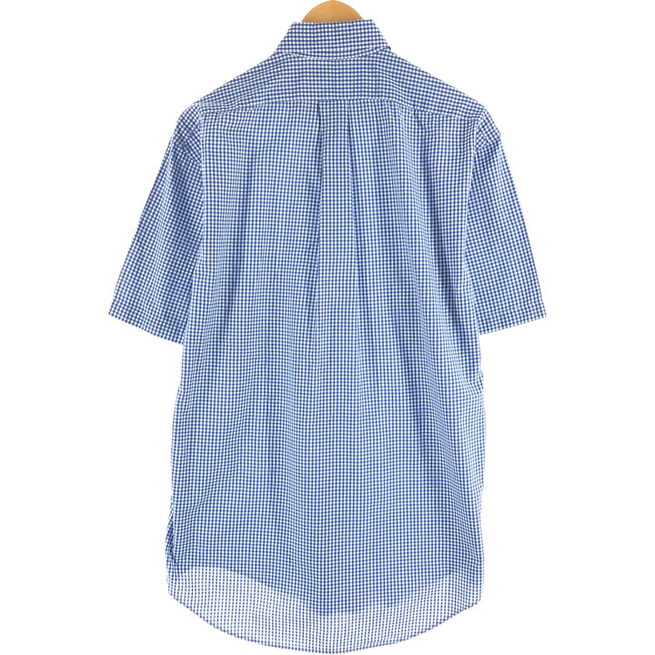 Ralph Lauren BLAKE Gingham Check Short Sleeve Button Down Check Shirt Men's S cotton blue type Vintage Second Hand