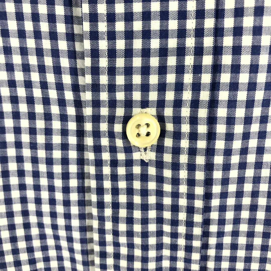 Ralph Lauren BLAKE Gingham Check Short Sleeve Button Down Check Shirt Men's S cotton blue type Vintage Second Hand
