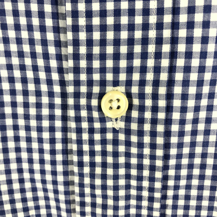 Ralph Lauren BLAKE Gingham Check Short Sleeve Button Down Check Shirt Men's S cotton blue type Vintage Second Hand